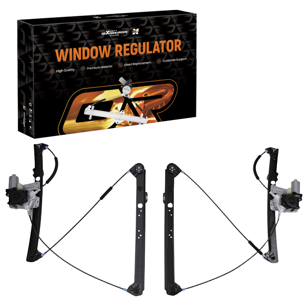 Front Power Window Regulator w/ Motor compatible For BMW X5 2000-2006 Left Right Pair