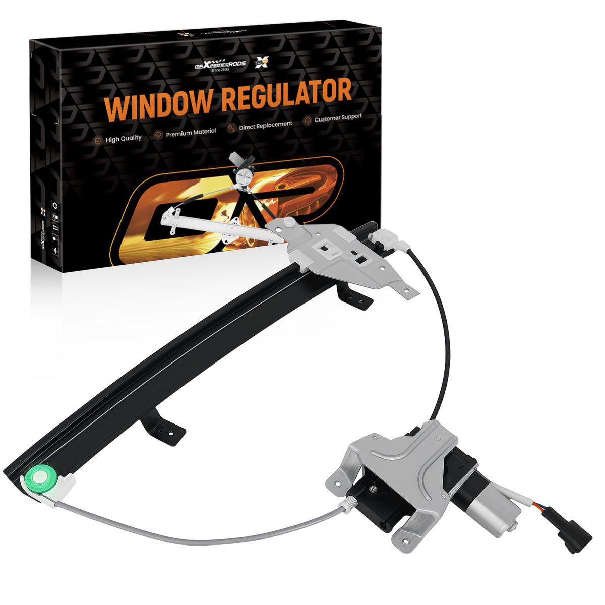 Power Window Regulator w/Motor Front Left compatible For Buick Century compatible For Regal 1997-2005