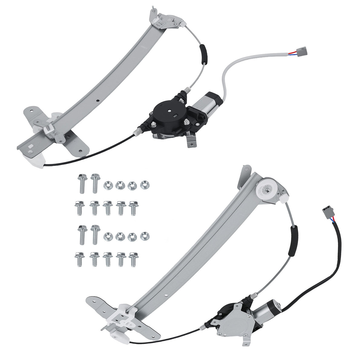 DriverPassenger Window Regulator Set compatible For Lincoln Town Car 98-11 with Motors