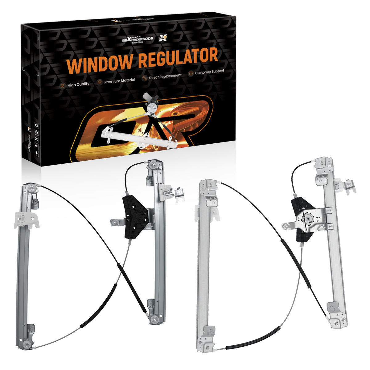 Front LH+RH Window Regulator Pair compatible For Infiniti JX35 2013 QX60 14-20 w/o Motor