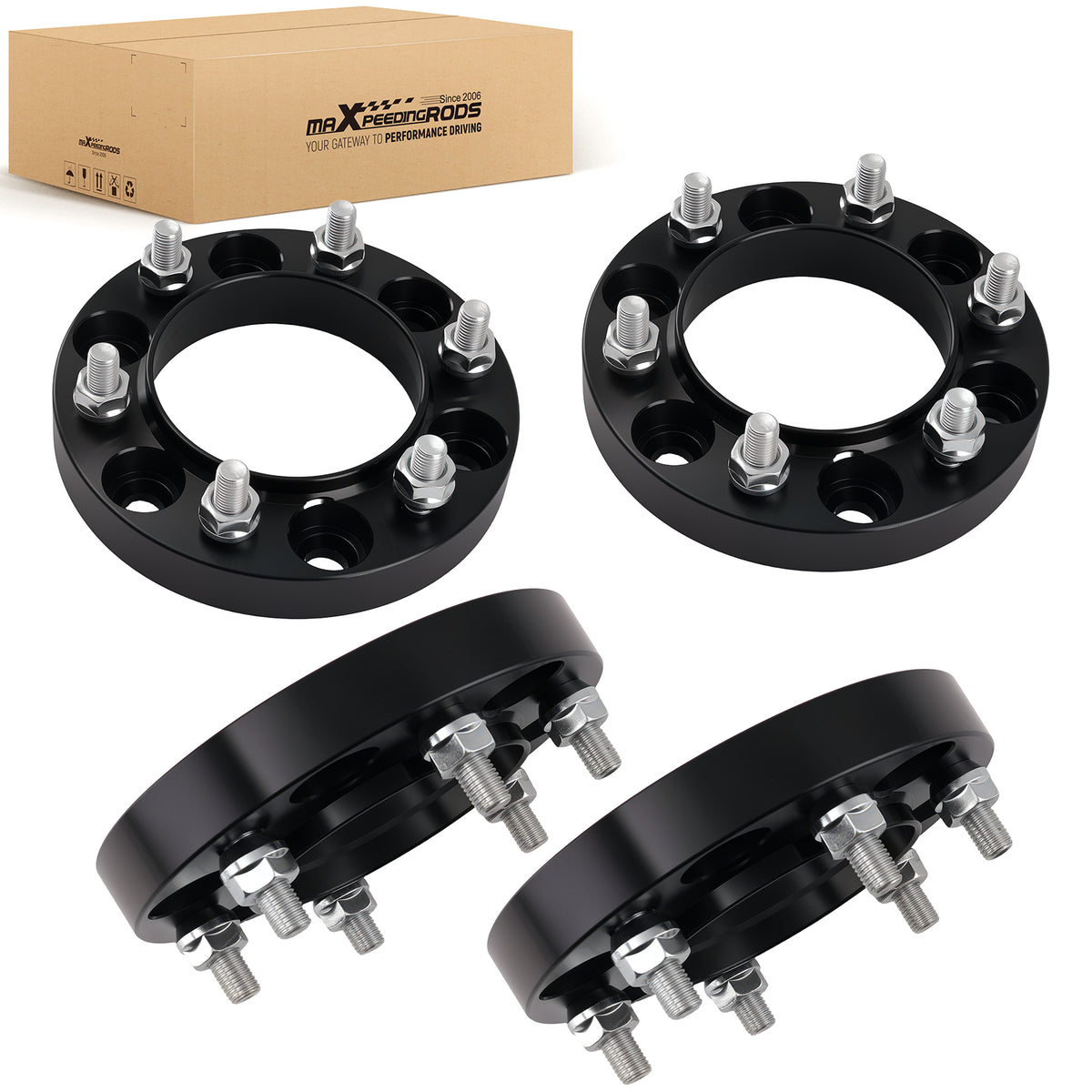 1 Inch Billet Wheel Spacers compatible For Toyota 4Runner/Tacoma/FJ/Compatible For Tundra 6x5.5 1996-2022