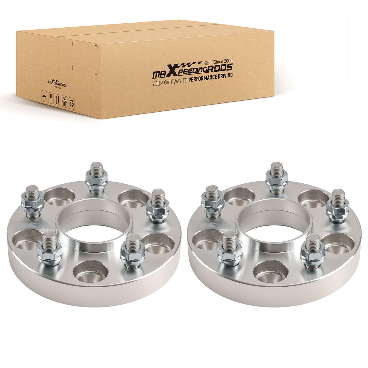 1 Inch Hub Centric Spacers compatible For Chevrolet Blazer Jimmy 1987-2005 5x4.75 M12x1.5