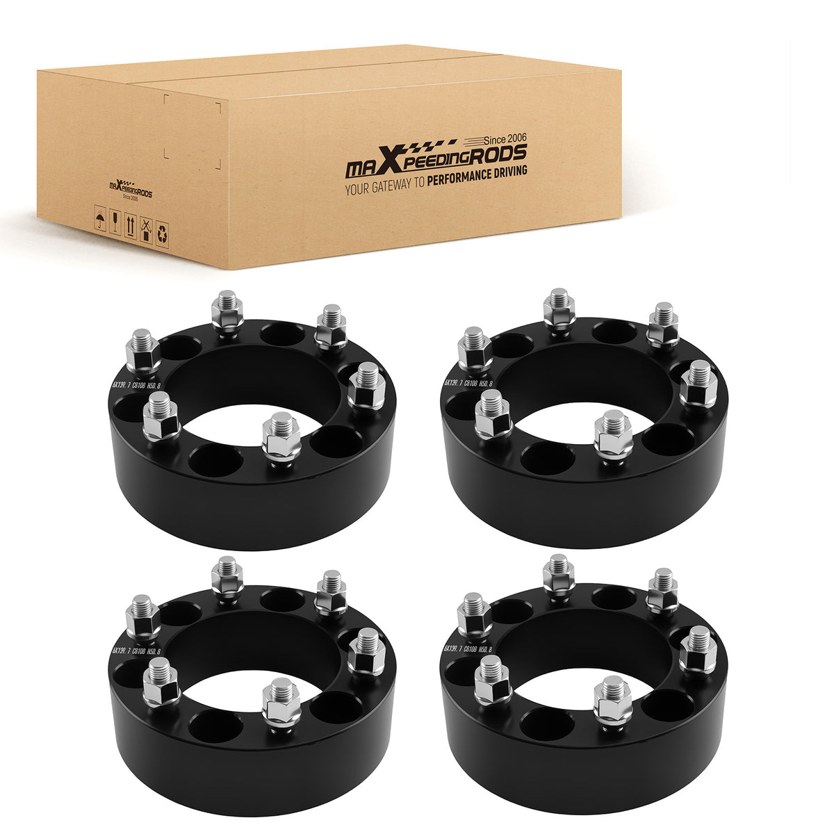 2 inch Wheel Spacers compatible For Hyundai Galloper Terracan 6x139.7mm M12x1.5 Hub Bore