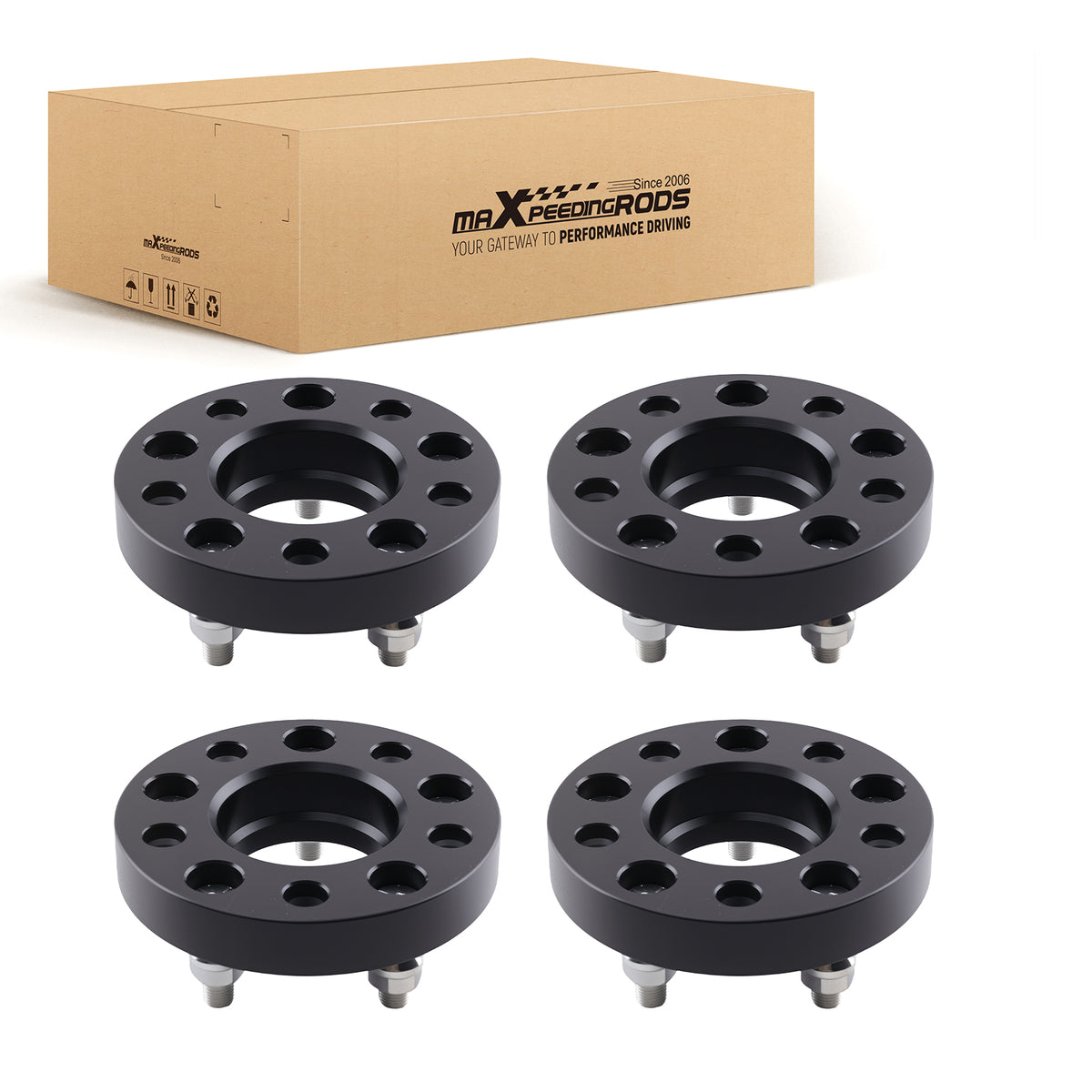 1 Inch Hub Centric Wheel Spacers compatible For Ford Mustang Edge Explorer 5x114.3mm 70.5mm