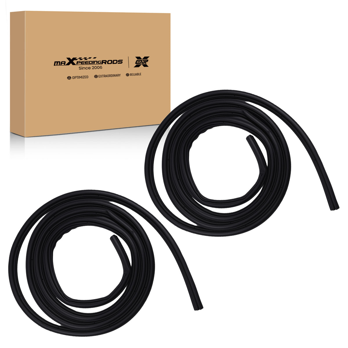 Rear Left + Right Door  Weatherstrip compatible For Cadillac Escalade 2007-2014 compatible For Chevrolet