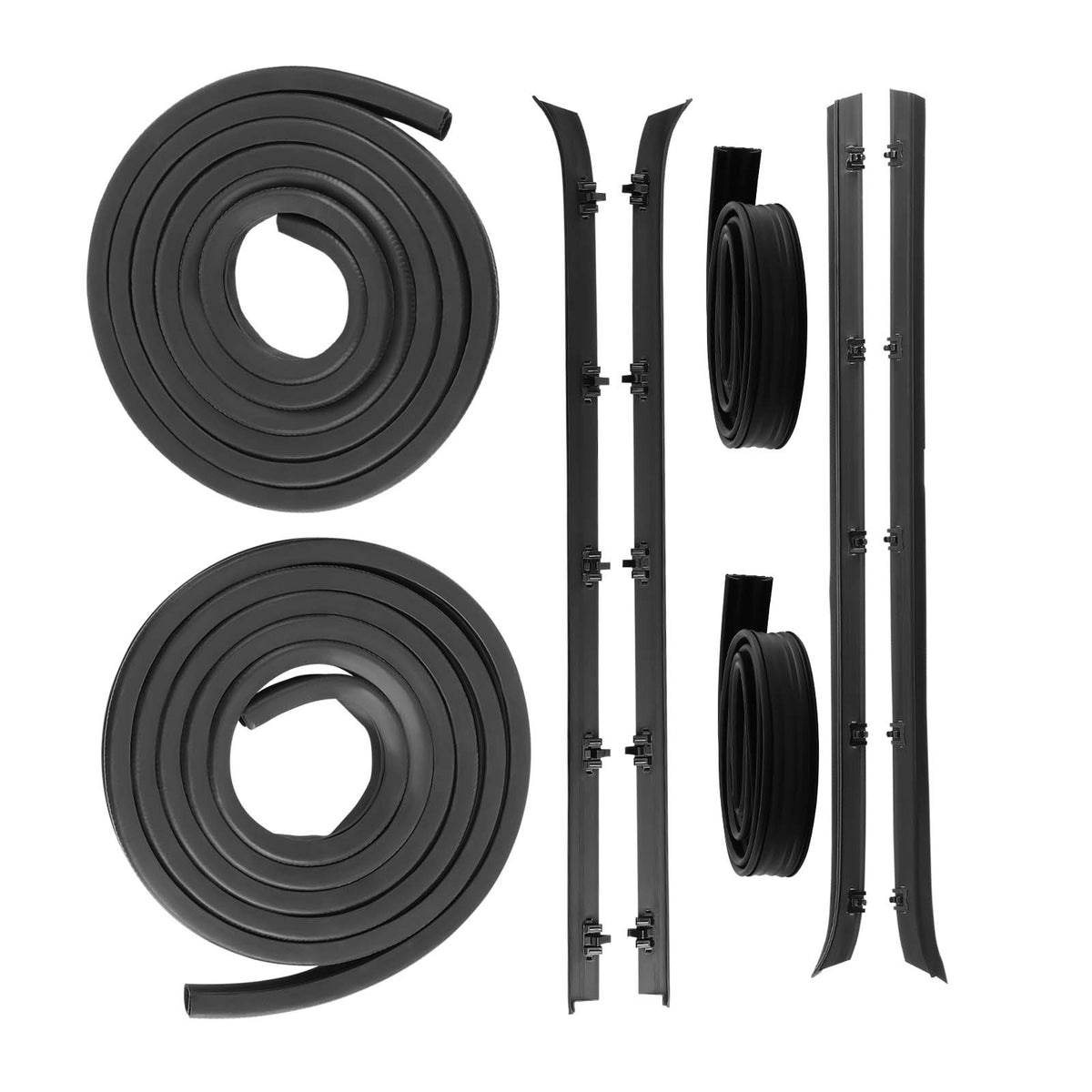 8pcs Complete Door Window  Weatherstrip Seals Kit compatible For Chevy Compatible For GMC C10/K10 81-91
