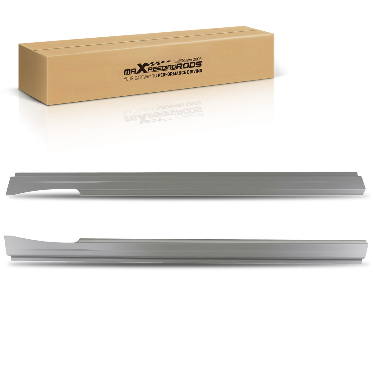 Slip-on Rocker Panels Pair compatible For Ram 1500 2500 3500 2009-2018 Extended Cab Steel