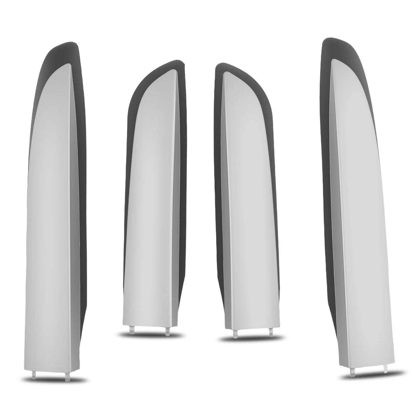 4PCS ABS Roof Rack End Cover compatible For Toyota RAV4 2013-2018 Black Silver Tone