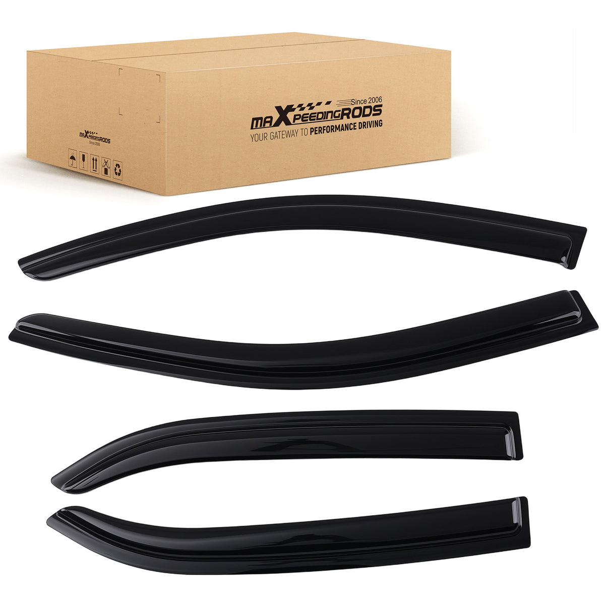 4PC Rain Deflector Visor compatible For Chevy Equinox 2010-2017 Window compatible For Vent Guard Set