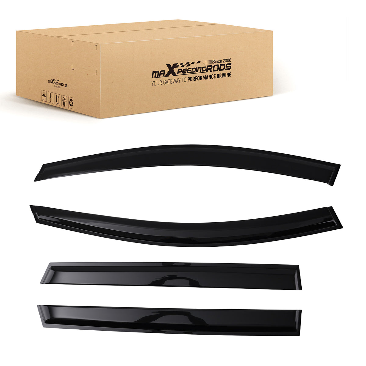 Window Visors Sun compatible For Vent Shade Rain Wind GuardFor compatible For Ford Edge 2015-2024