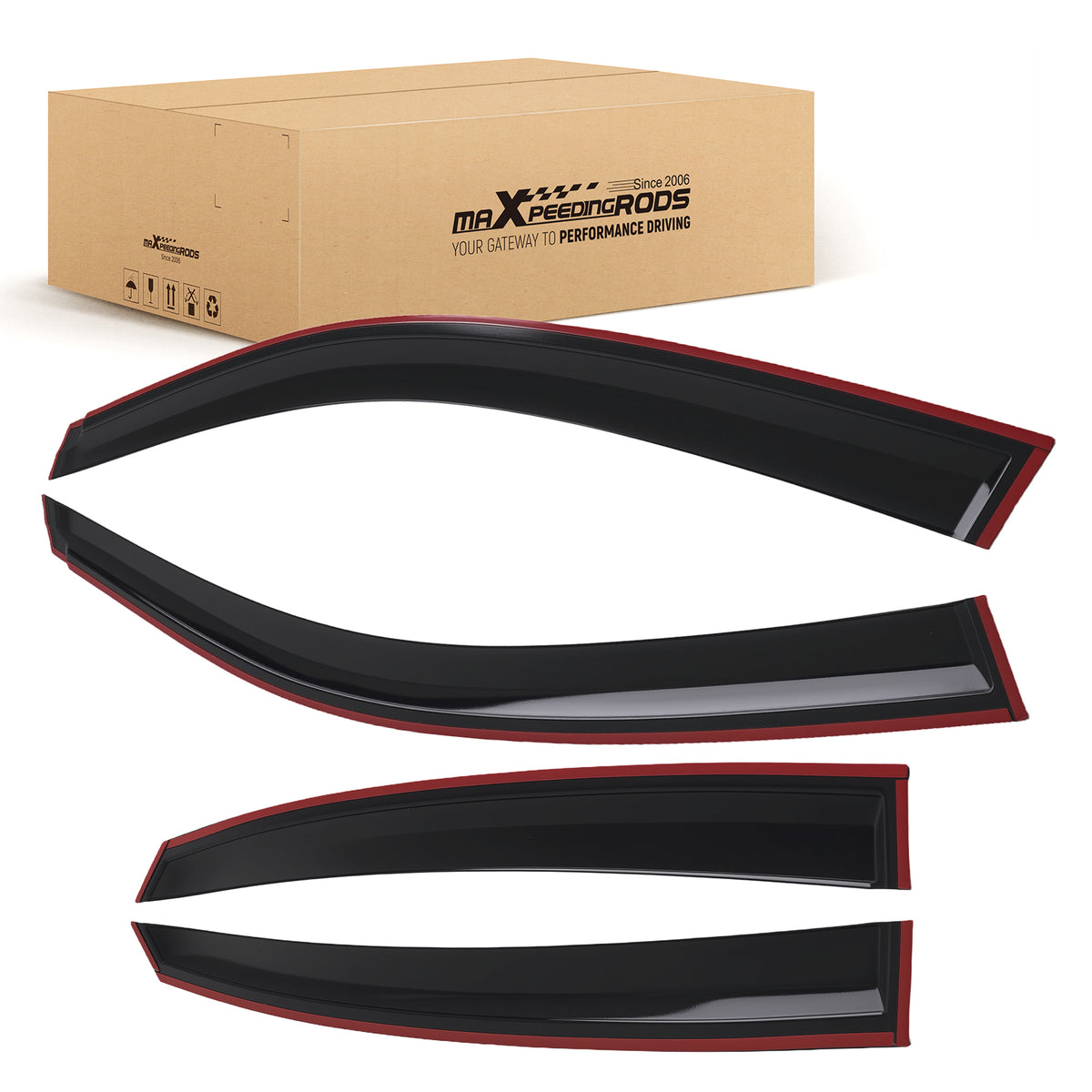 4PC Window Rain Guards Visors compatible For HYUNDAI ELANTRA 2017-2020  Black Tinted Set