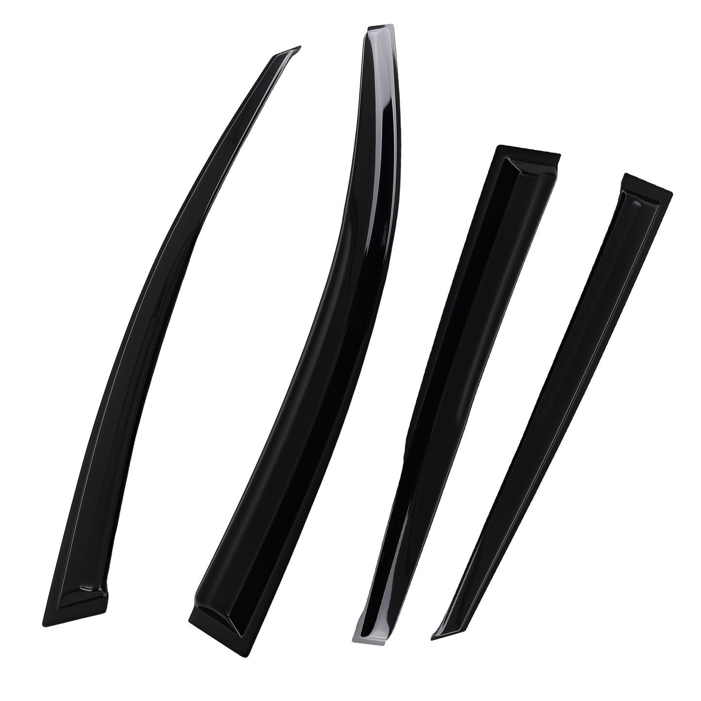 4pc Window Visors Wind Rain Deflector Guards compatible For Ford Escape 2013-2019 Black Set