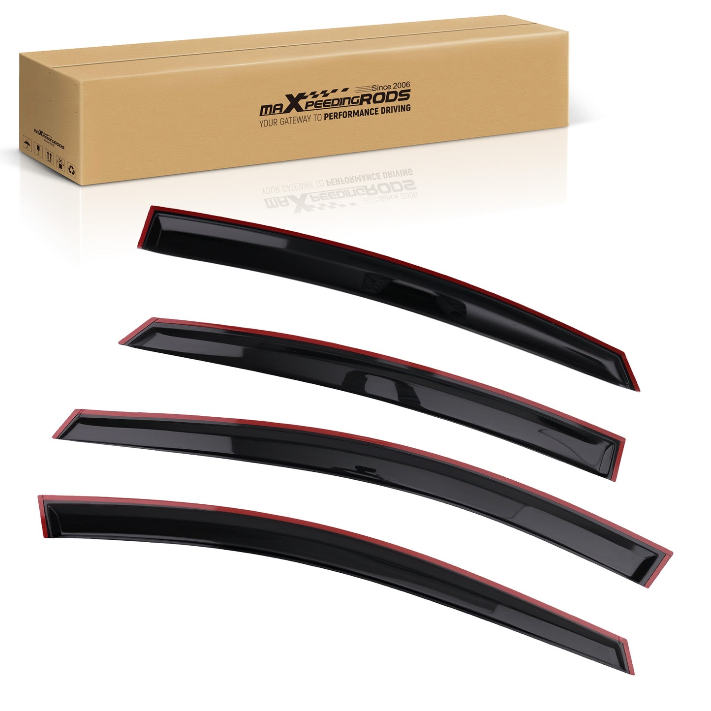 4Pcs Wind Deflectors Window Visor compatible For Hyundai Elantra 2011-2016 Black