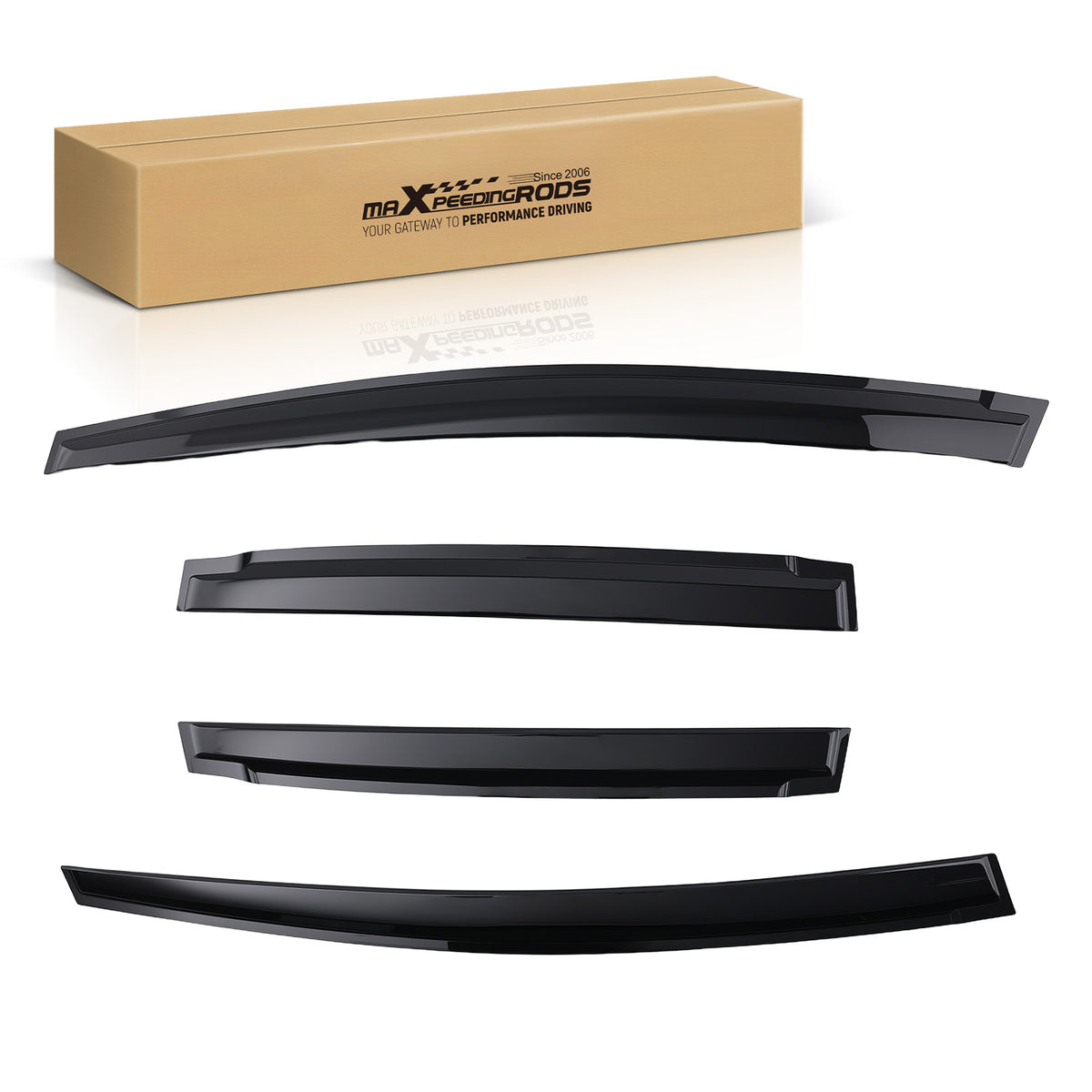 Rain Deflectors Window Visor compatible For Honda 2007-2008 Wind Guards compatible For Vent Black