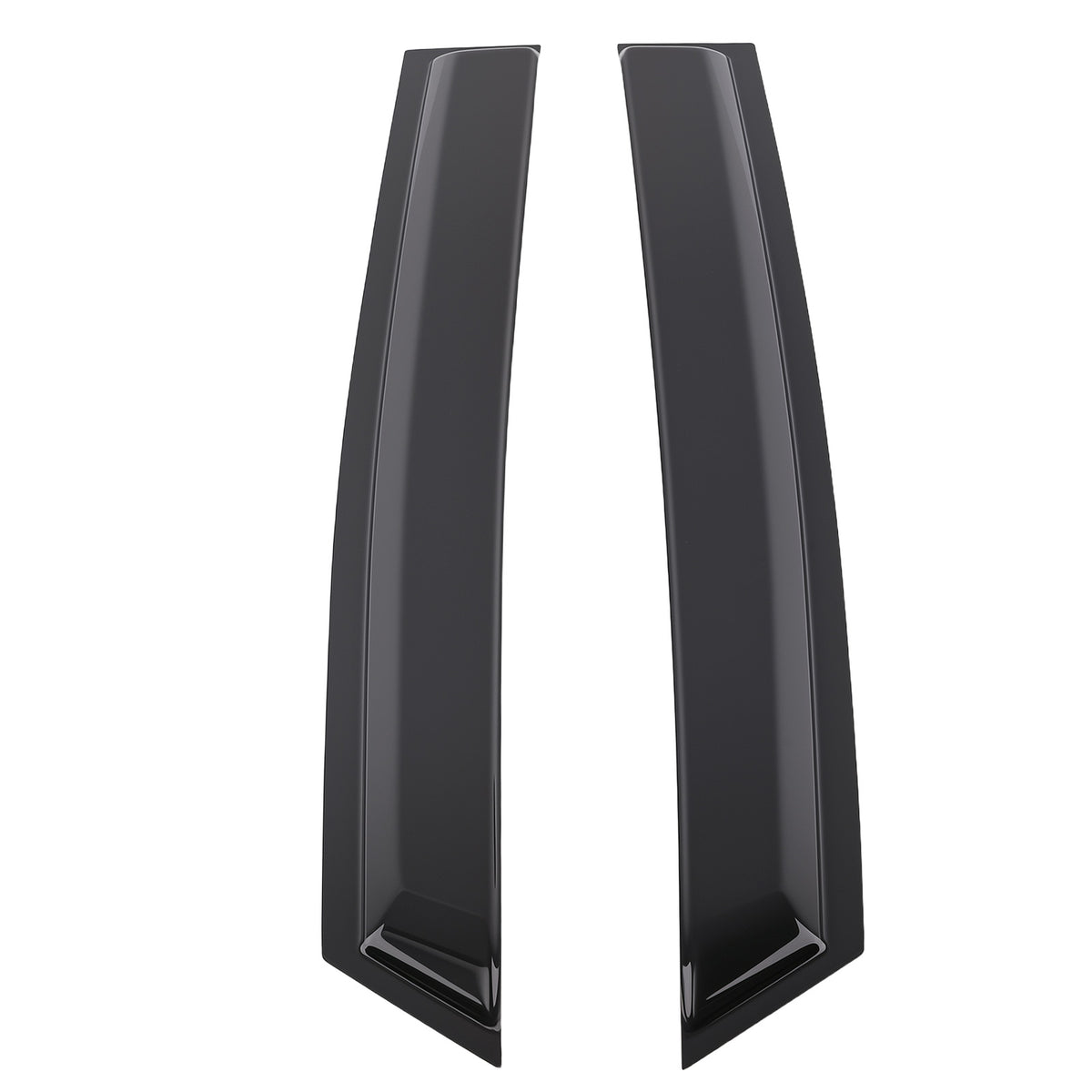 Outside Mount Window Deflectors compatible For Hyundai Santa Fe 2013-2018 Black 4PC Set