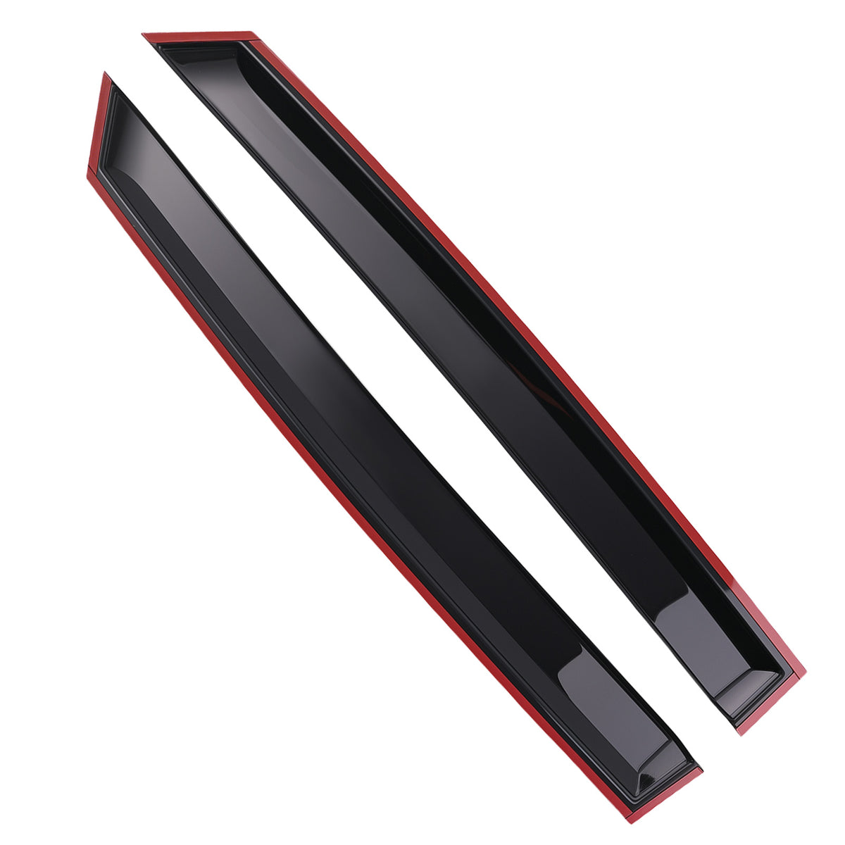Outside Mount Window Deflectors compatible For Hyundai Santa Fe 2013-2018 Black 4PC Set