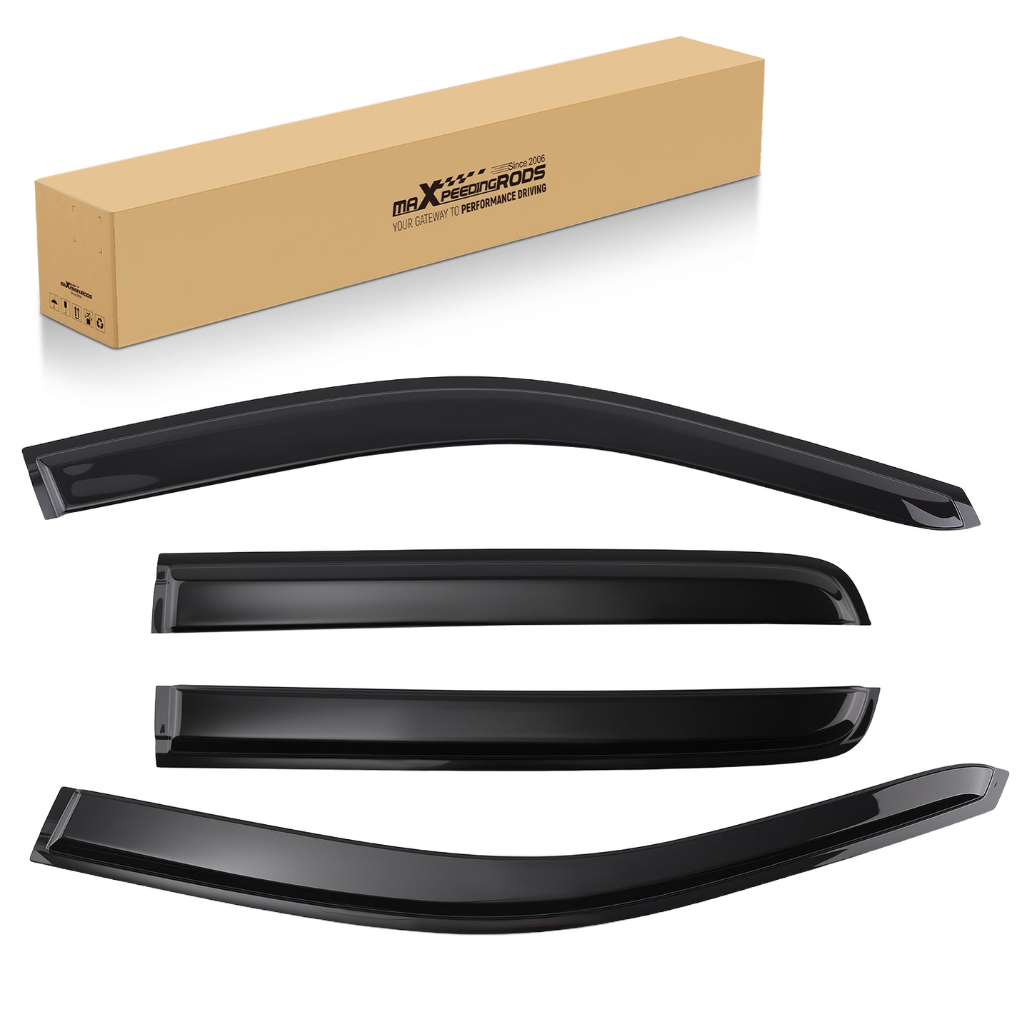 4PC Rain Guards Wind Visors compatible For Jeep Cherokee 2014-2021  FrontRear Deflectors