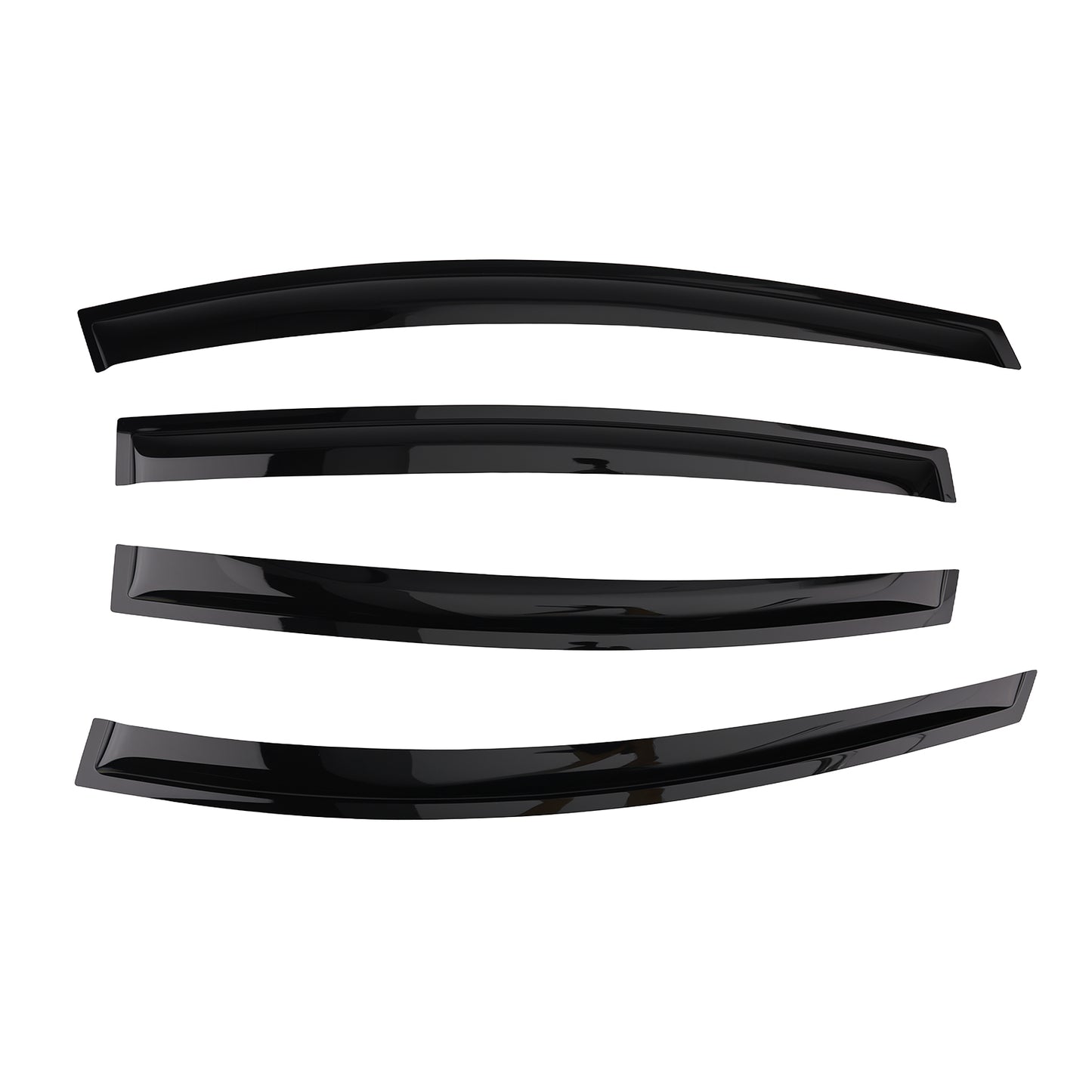 4PCS Window Sun Visors Set compatible For KIA RIO K2 SEDAN 2011-2017 BlackGuards