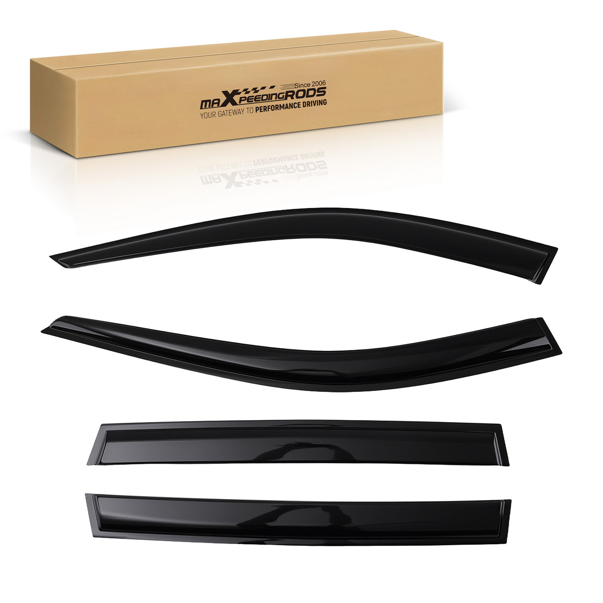 4pc Window Visors Rain Guards Wind Deflectors Set compatible For Toyota RAV4 2019-2024