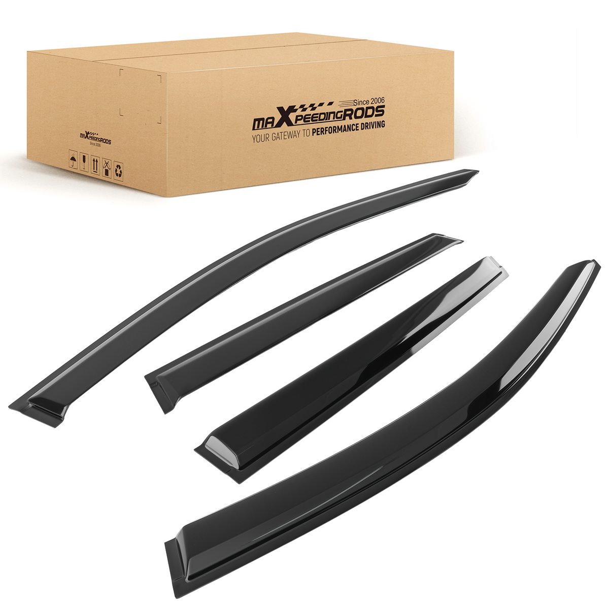 2.5mm Window Visor Rain Guard compatible For Subaru Outback 2015-2019 compatible For Vent 4Pcs