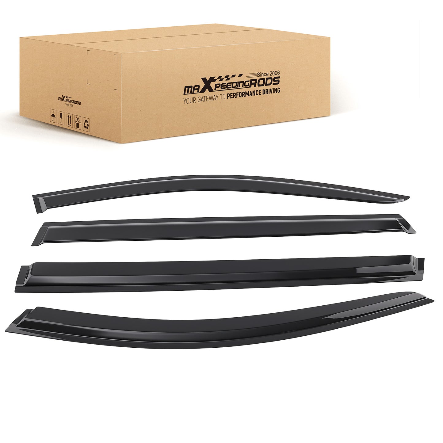 Rain Guard compatible For Vent compatible For Hyundai Santa Fe 2019-2023 Window Visor Black Acrylic