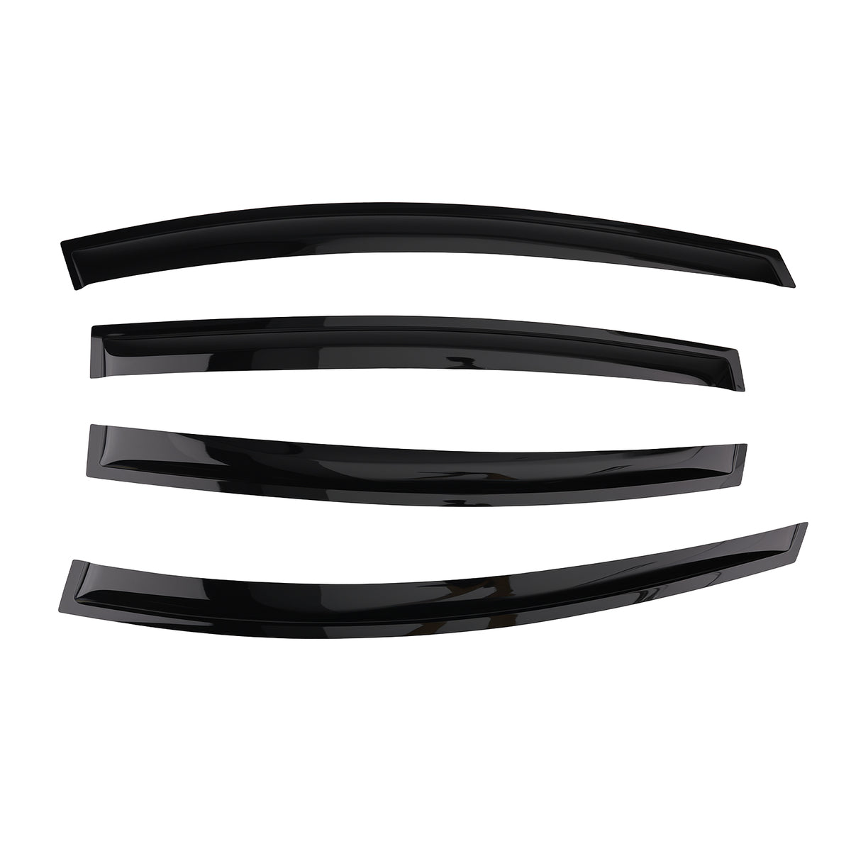 Outside Mount Window Rain Guards Wind Deflectors Set compatible For Toyota 4runner 10-24