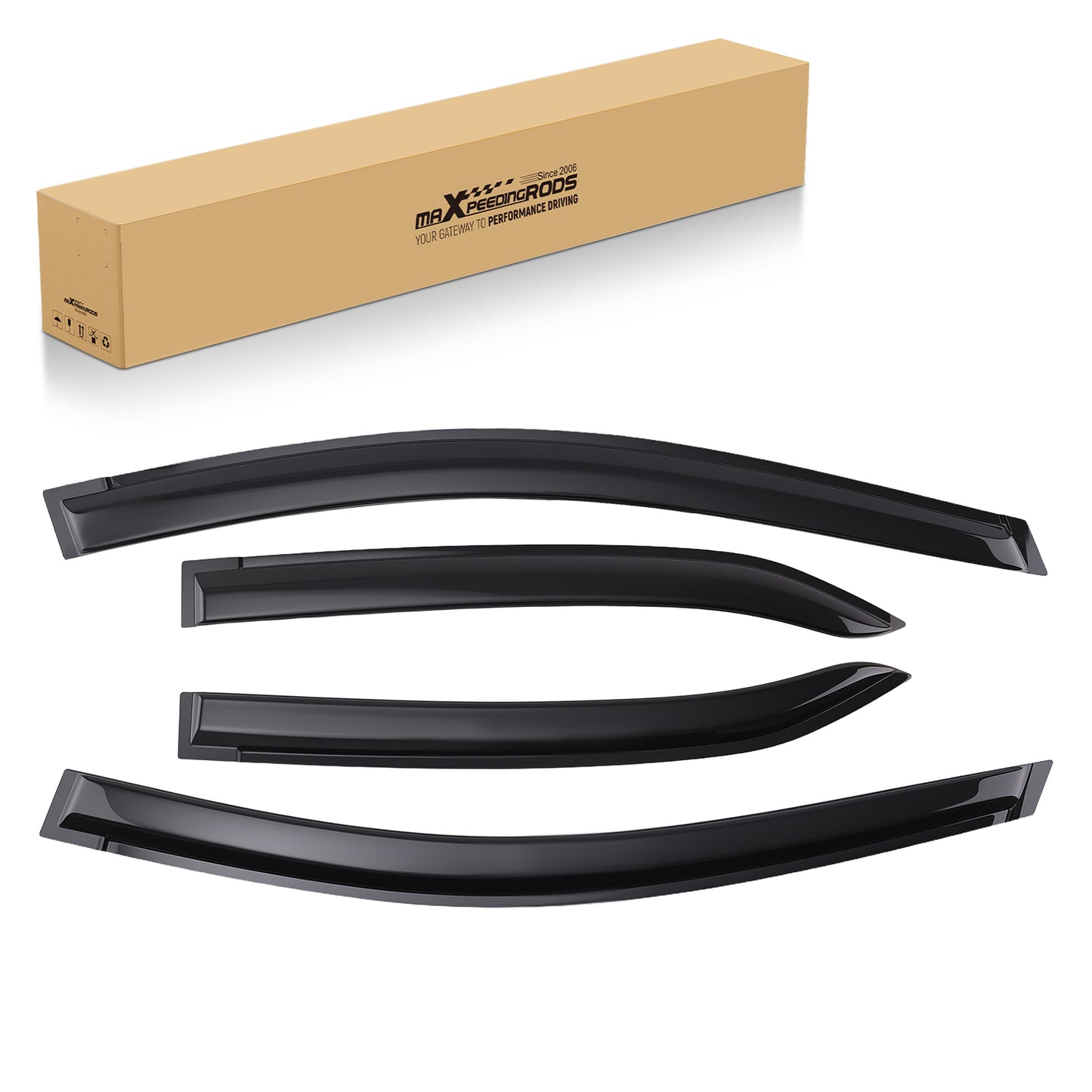 Window Visor compatible For Vent Shade Sun Rain Gua compatible For Toyota Corolla 2014-2019 Sedan Black
