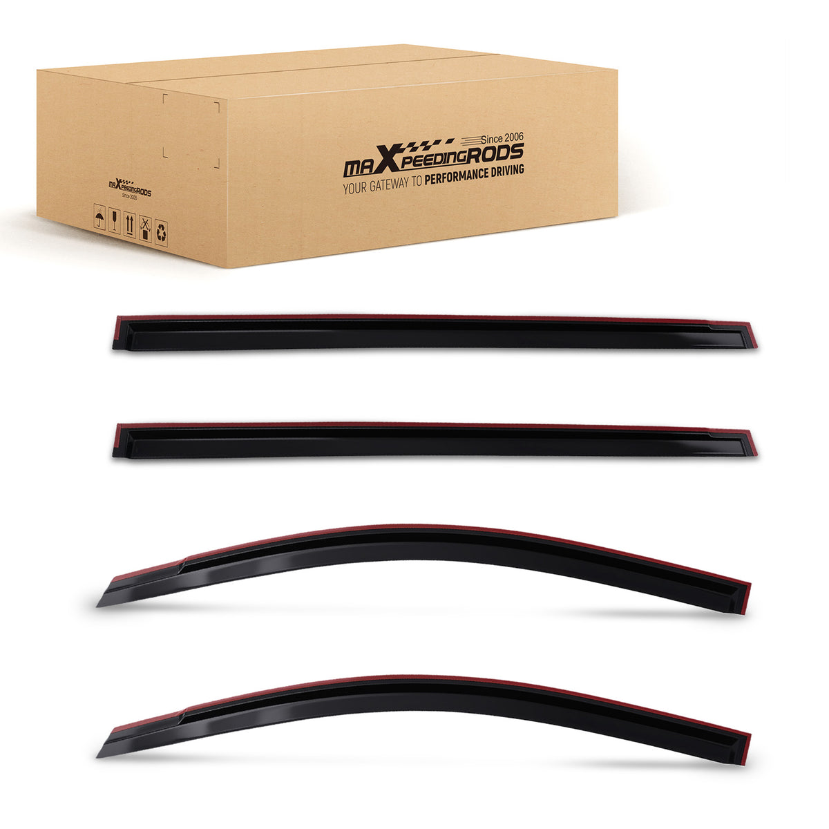 Window Visors Rain Guards Deflector compatible For Toyota Sienna 2011-2020  Outside Mount