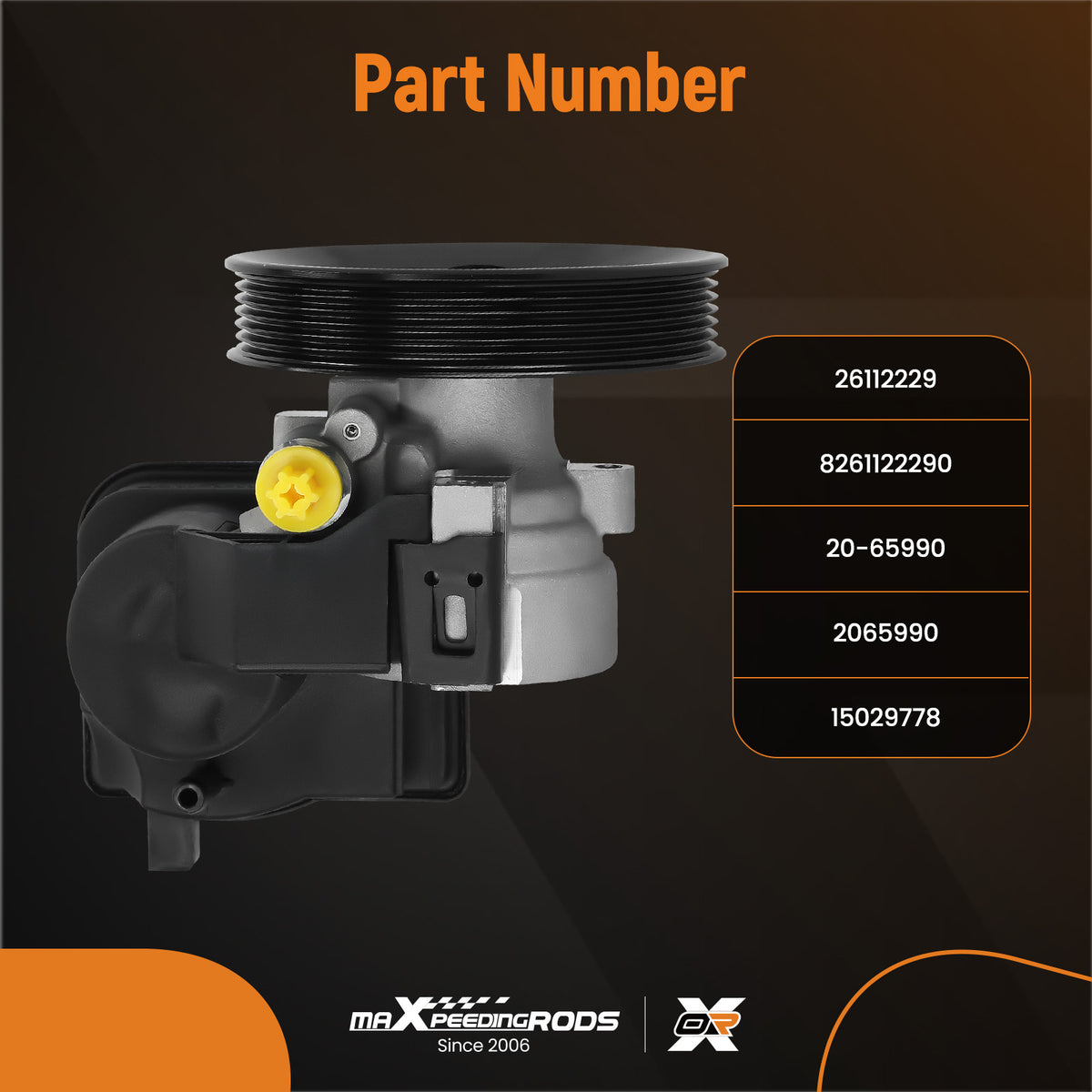 1xPower Steering Pump compatible For Buick Rainier compatible For Chevrolet Trailblazer compatible For GMC Isuzu 20-65990