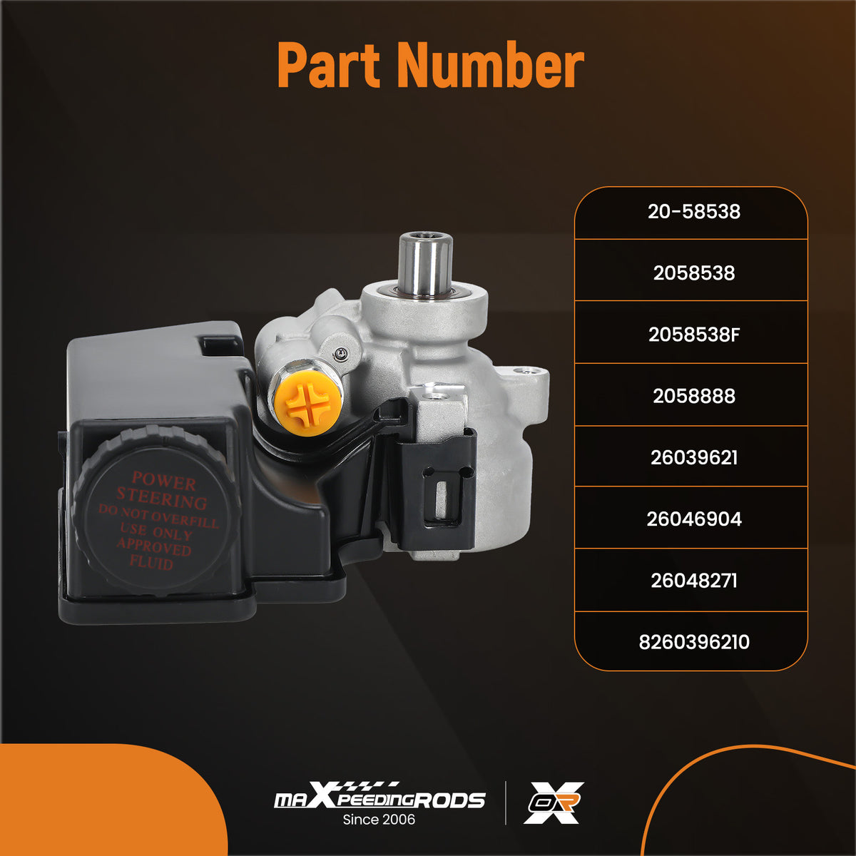 Power Steering Pump compatible For Chevrolet S10 L4 2.2L Extended Standard 1995-99 2058538