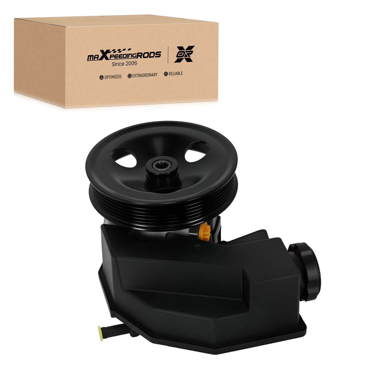 Power Steering Pump w/Pulley & Reservoir compatible For Jeep Grand Cherokee 4.0L L6 4.7L V8