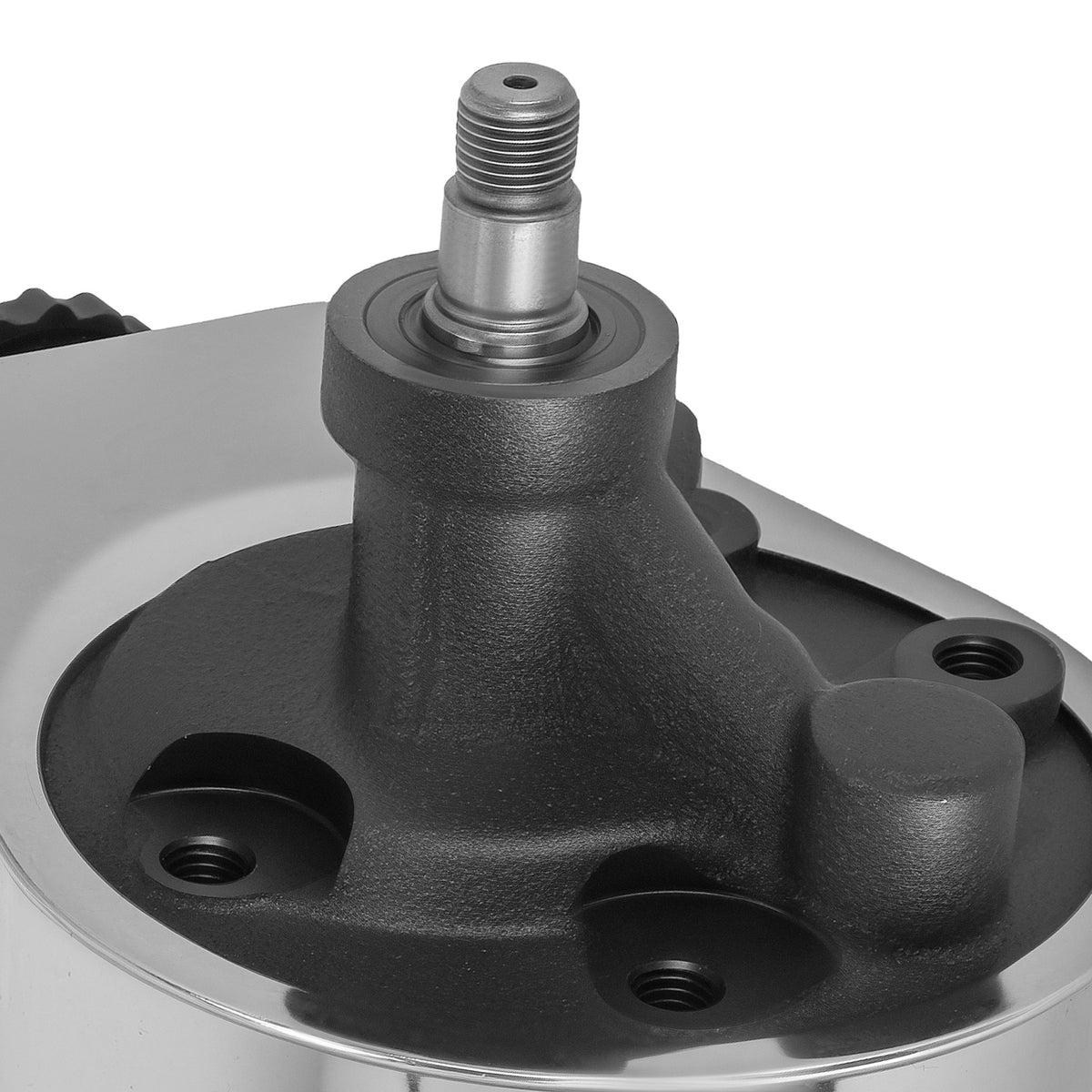 Power Steering Pump compatible For Chevy BBC SBC 350 454 Chrome Saginaw 5/8" Key Way Style