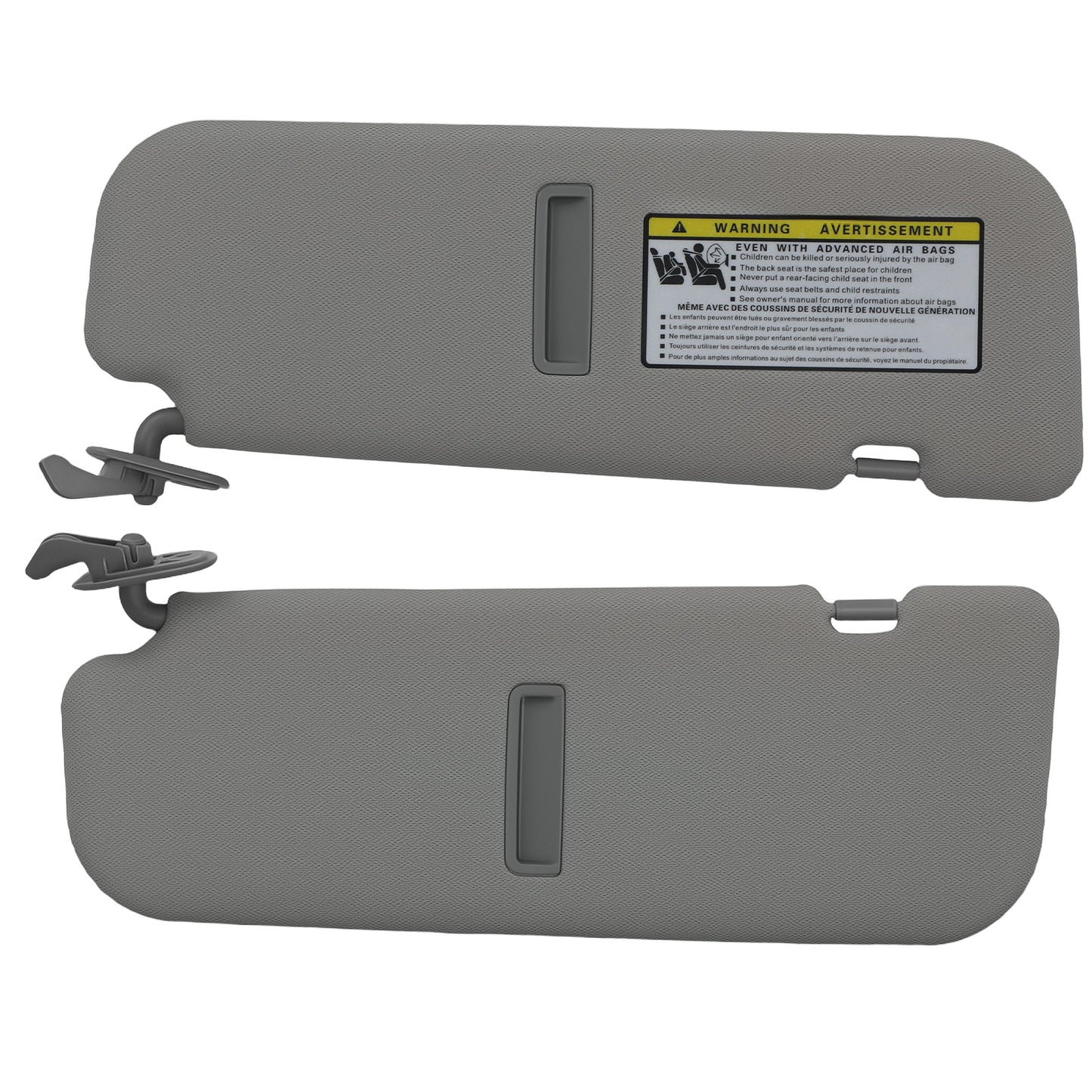 Pair Sun Visor Gray compatible for Hyundai Elantra 11-15 852103X000TX Driver Passenger