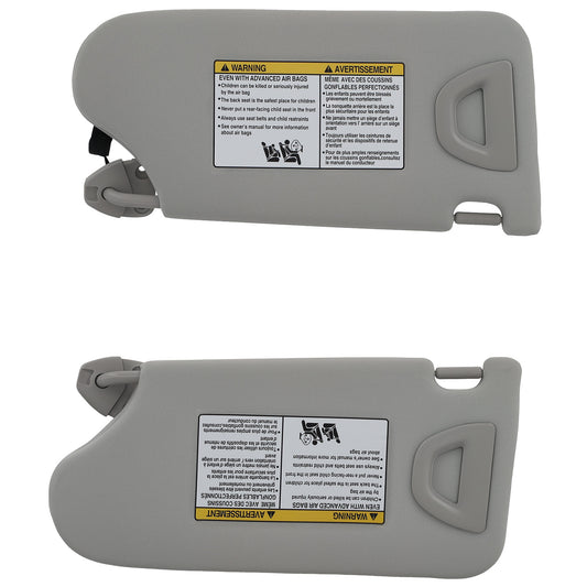 Driver+Passengerwith Light Sun Visorfor compatible for Nissan Altima 13-18 96401-3TA2A Gray