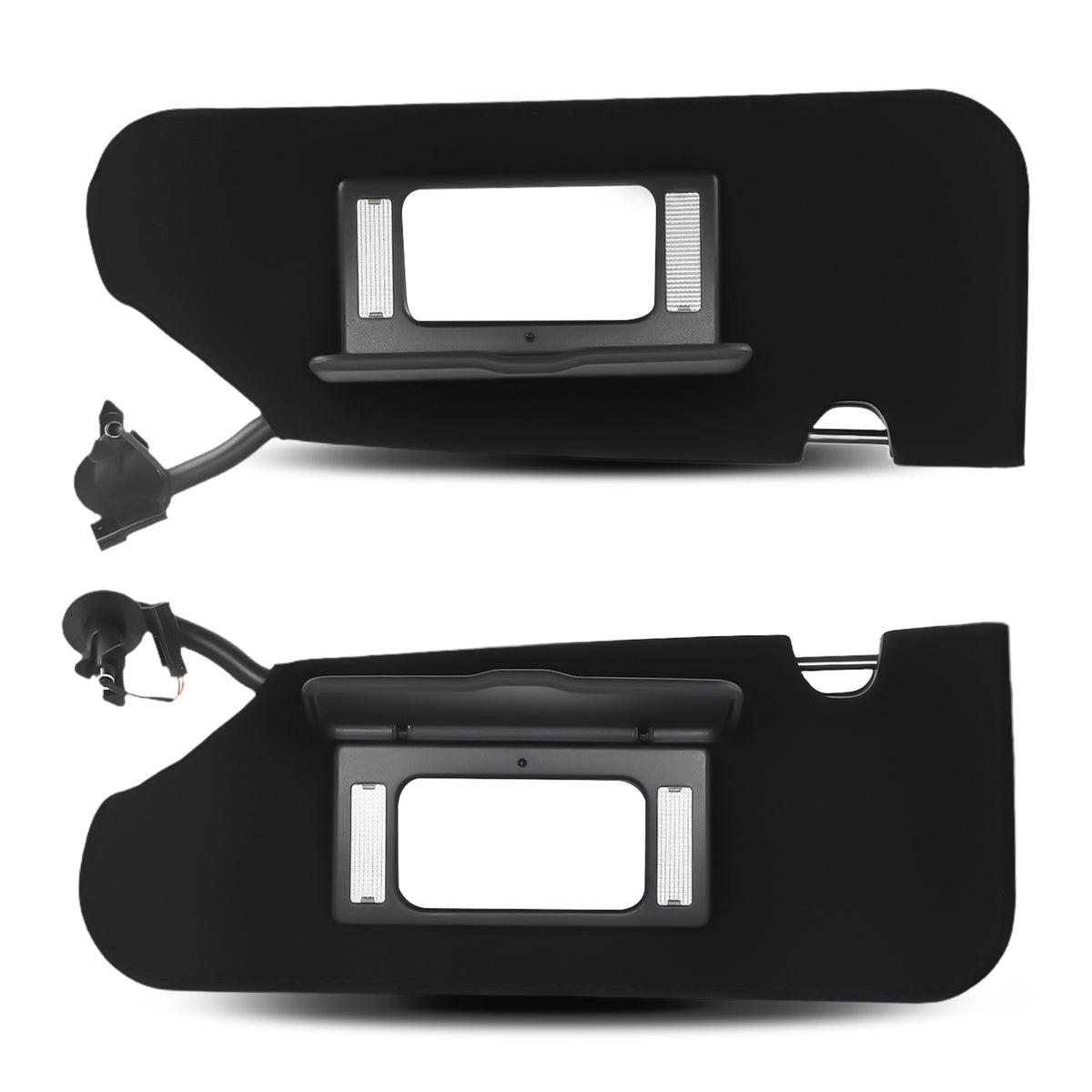 Black L+R Sun Visor compatible For Chevrolet Corvette C5 2005-2013 23142243 23142245 Set