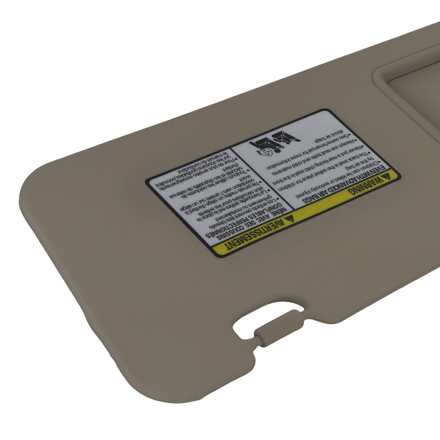 Driver Side Sun Visor compatible for Toyota Highlander 08-13 74320-48500-E0 Left Beige