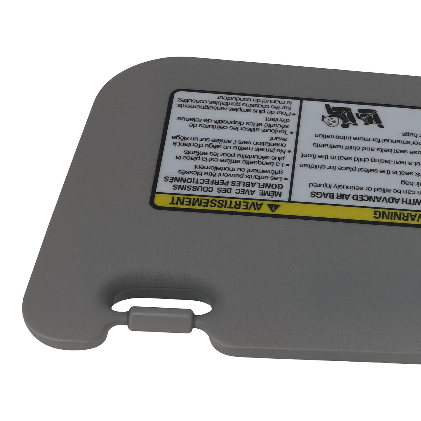 Driver Side Sun Visor compatible for Toyota RAV4 2006-2012 74320-42501-B2 Front Left Gray
