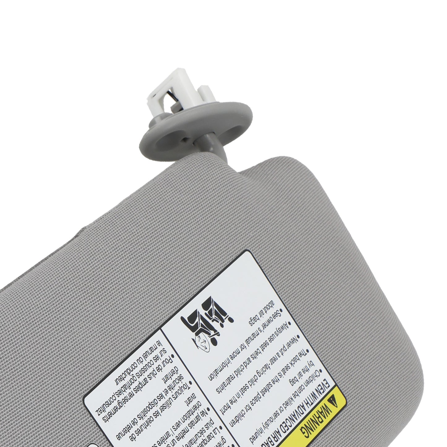Driver Left Sun Visor compatible for Toyota 4Runner 2010-23 74320-35A90-B1 Gray Front