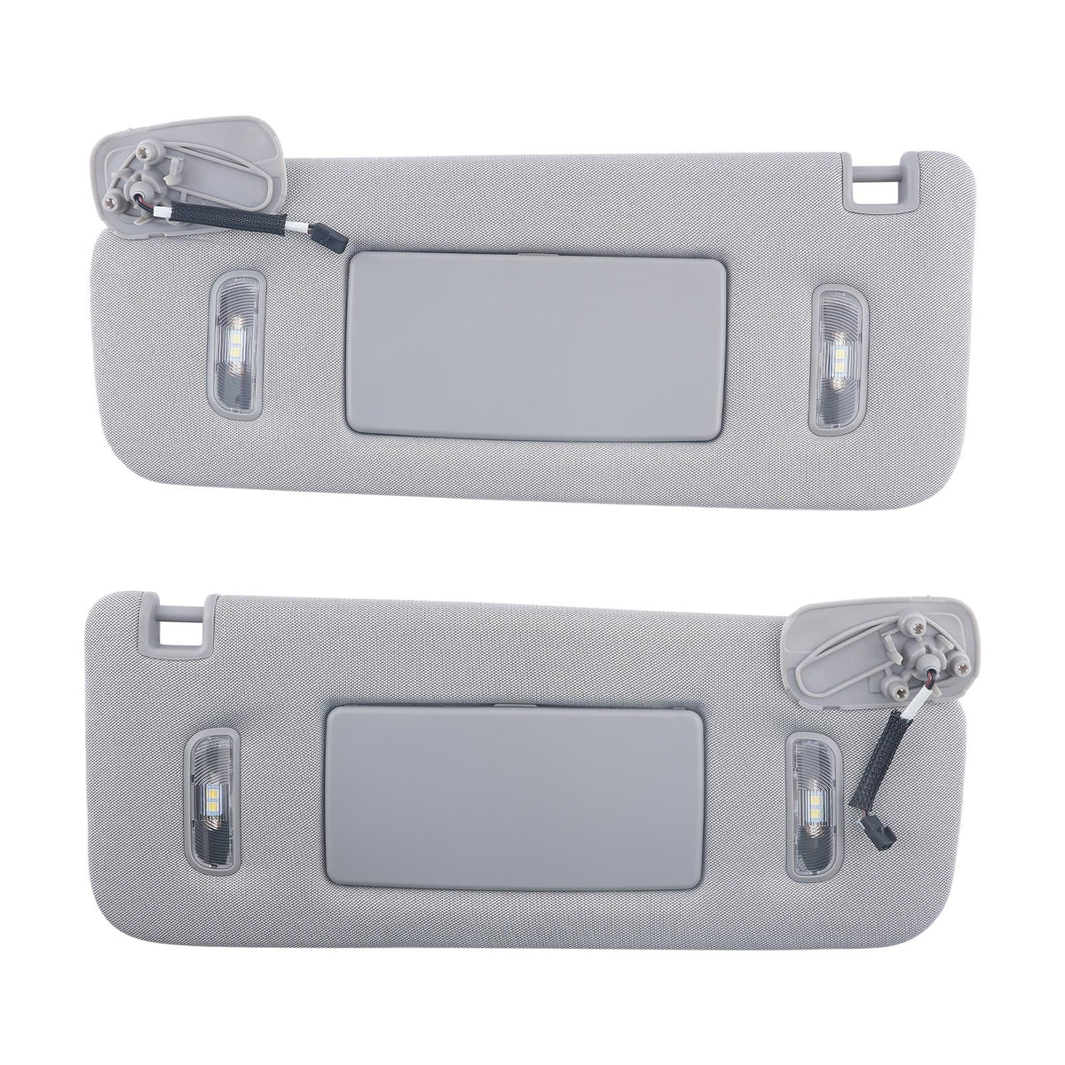 Gray Sun Visor compatible For GMC Yukon 2015-2019 Pair 23459643 23459646 84247140 23198866