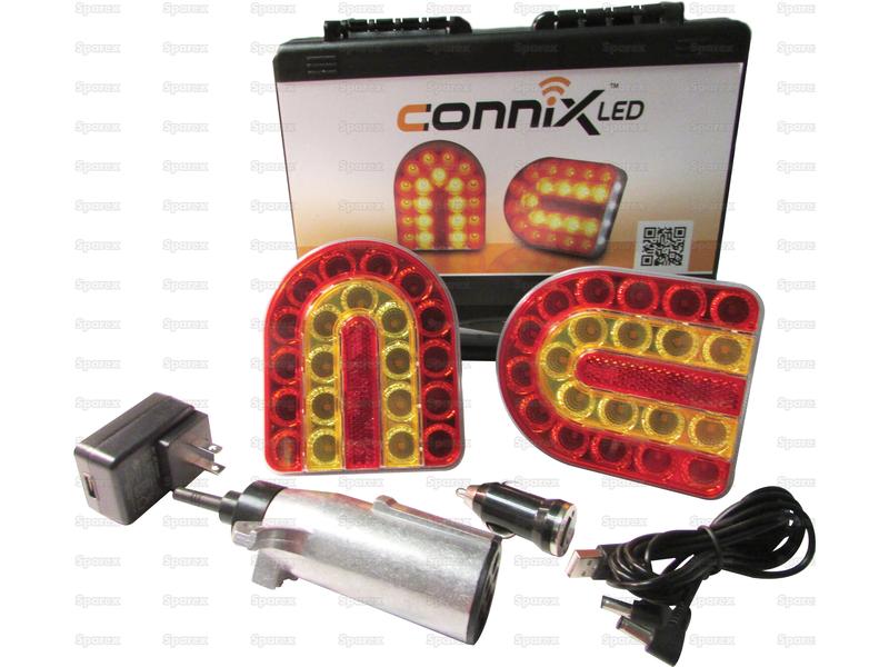 Sparex Brand S.153698  Connix Towing Light Set - LED Wireless, Rechargeable, Magnetic What makes Connix different?\rIt’s Wireless -